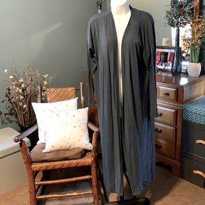Loft extra long jersey knit cardigan